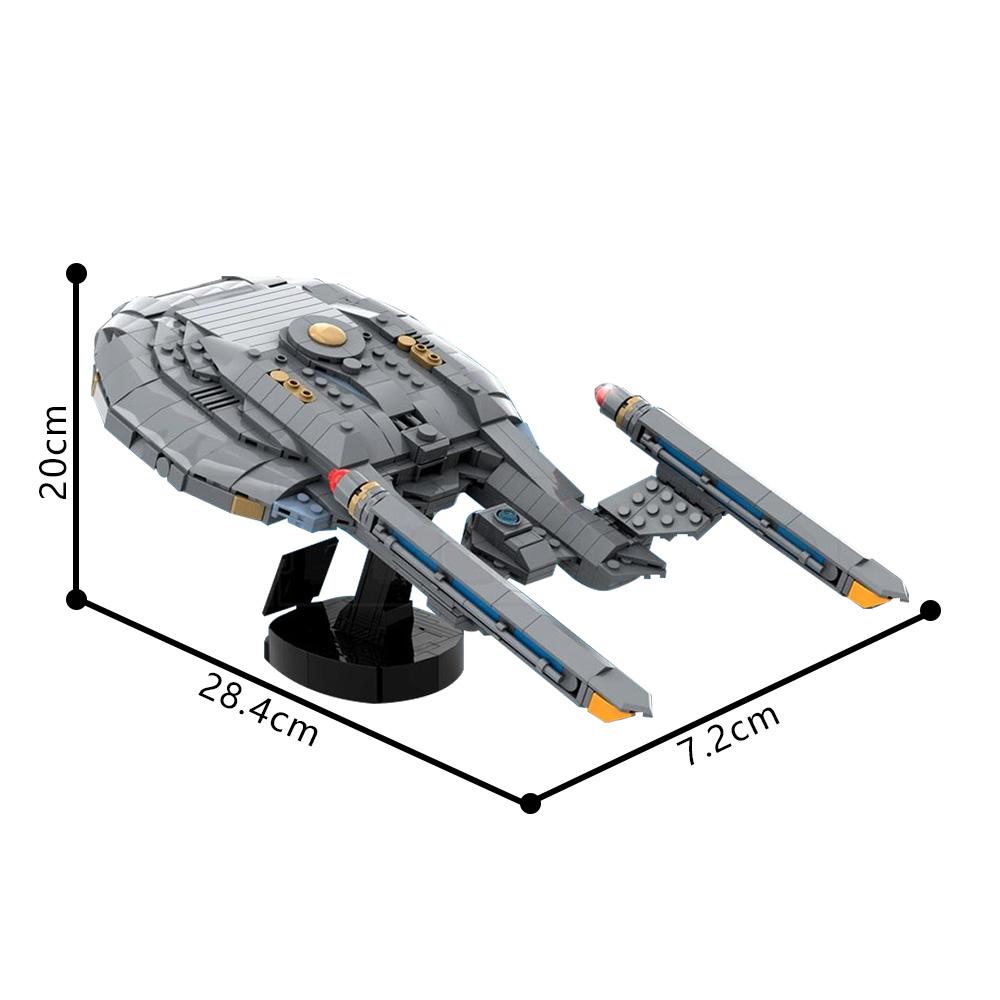 Gobricks MOC-226249 Enterprise (NX-01) Midi Scale Building Blocks Space Trek Enterprise Bricks Model Toys Gift