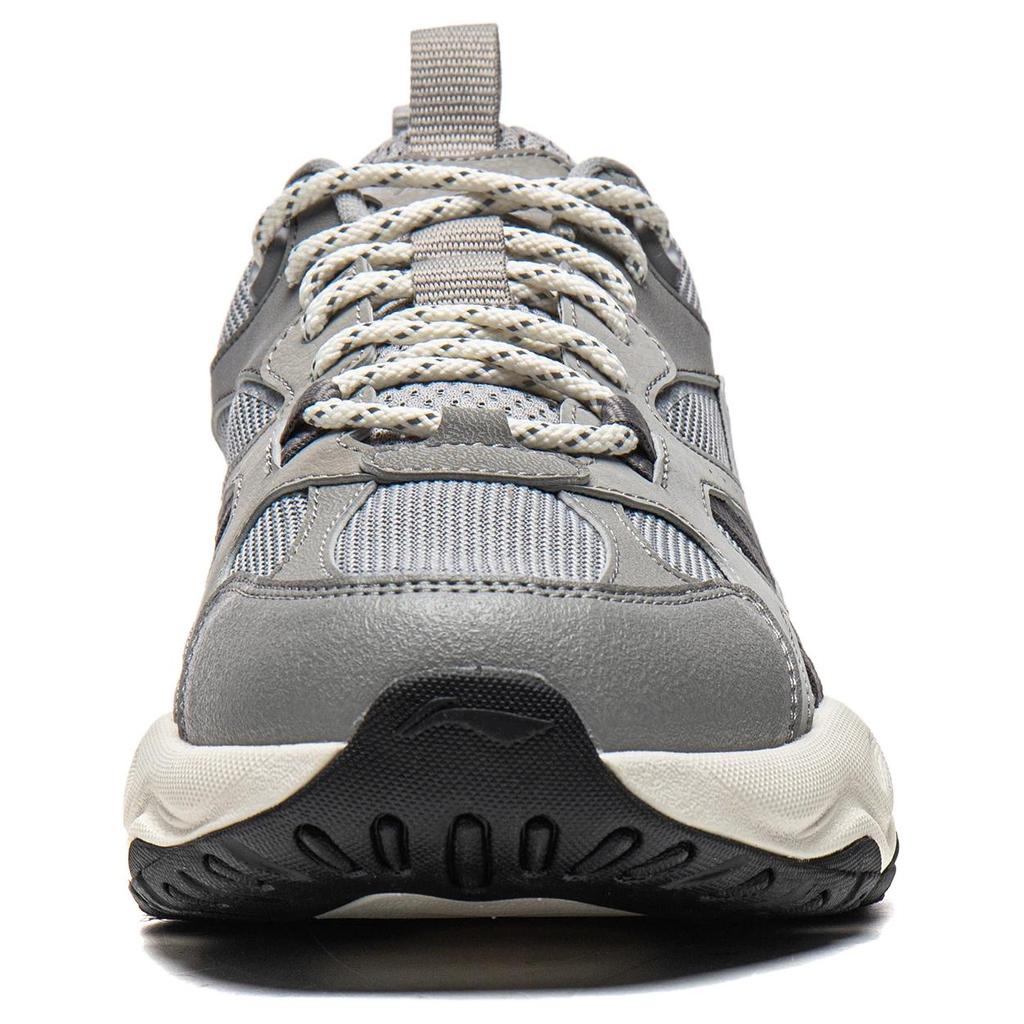 Li Ning Abrasion Resistant Lightweight Low top Chunky Sneakers Men's Gray AGCW201-1