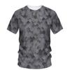 Men'S T-Shirt 3d Personality Simple Style Printed Tees Summer Street Trend Creative Fashion Short-Sleeved O-neck All Loose Tops