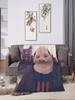 Super Soft Funny Meme Throw Blanket  John Pork Shoutout Design Comfortable Bedspread for Kids Bedroom or Sofa Decor