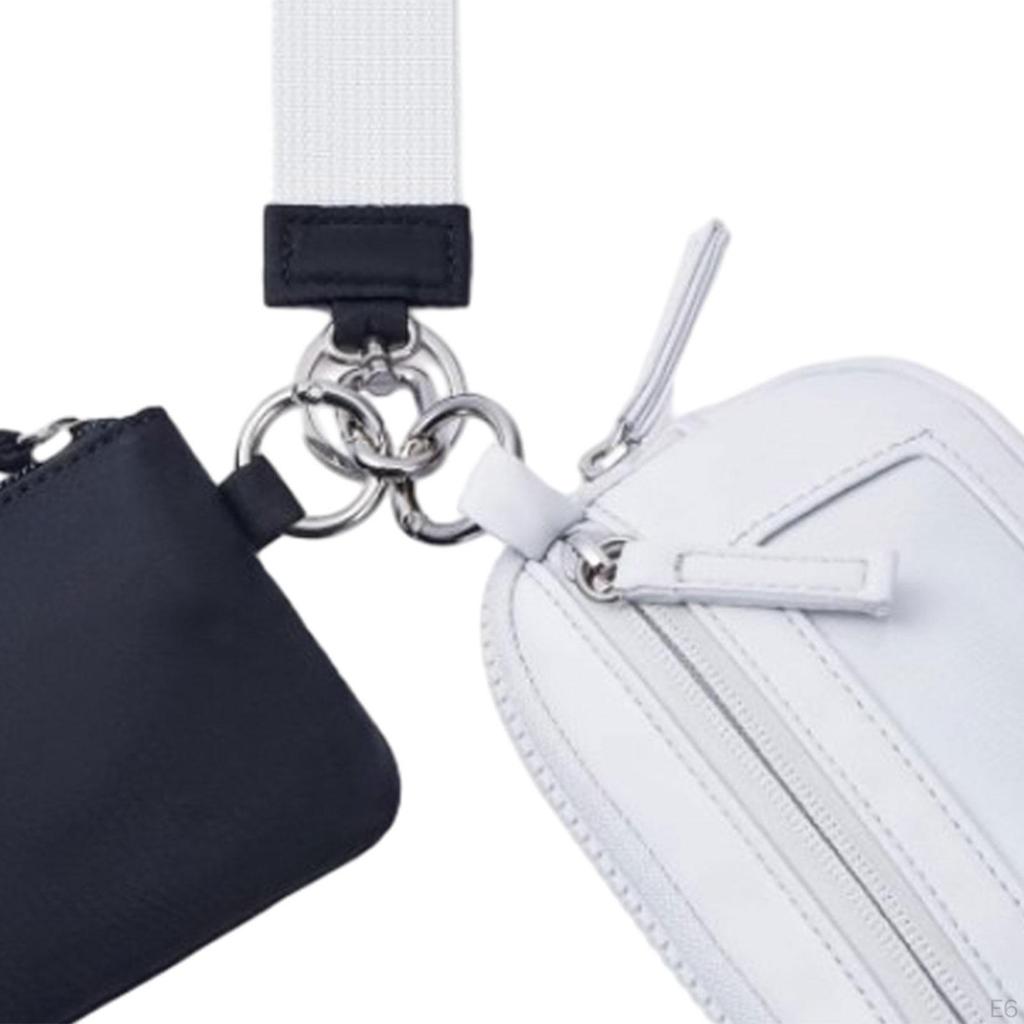 Nyckelring Armband Plånbok Dubbel Ficka Casual med Dragkedja Liten Nyckelring Kvinnor Män för