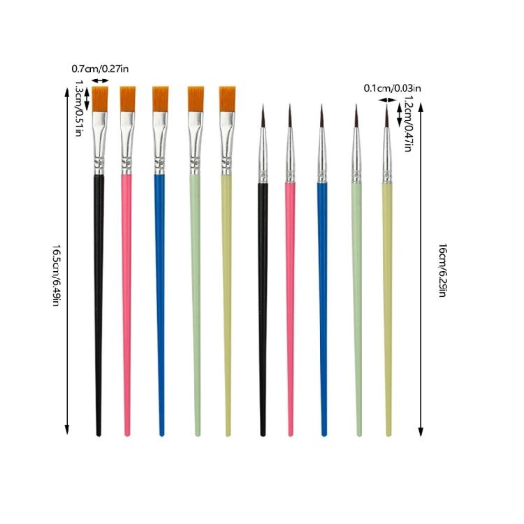 Pack of 50 Smooth Strokes Professional Art Brushes Multipurpose Painting Brushes Set for Artists Students Detail Work