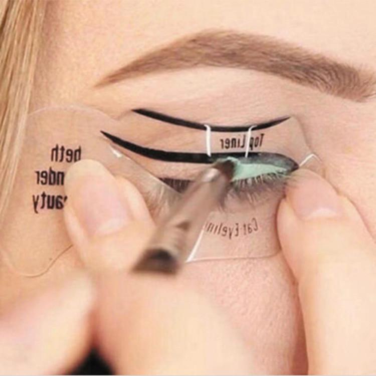 Buy 2pcs Eyeliner Model Cards Female Eyes Beauty Makeup Templates