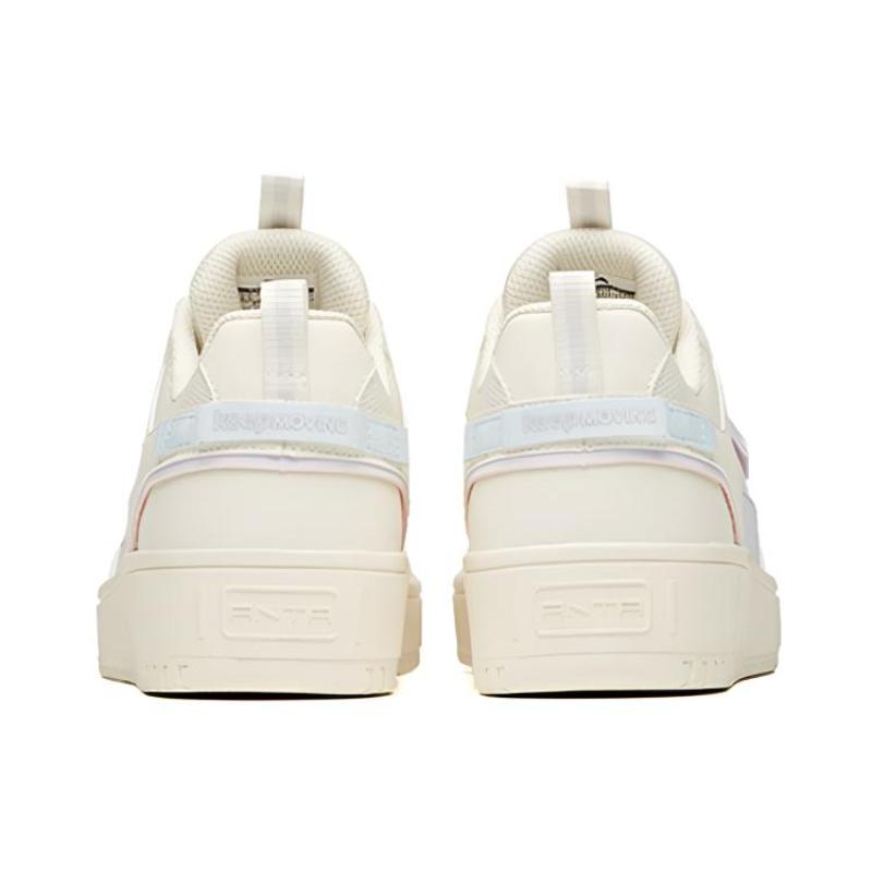 Anta Life Collection Slip Resistant Abrasion Resistant Low top Skateboard Shoes Women's White Purple Sneakers 922358066-22