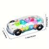360° Rotating Transparent Car Toy Car, Colorful Lights, Cool Music, As Christmas Gift, Birthday Gift, Halloween Gift, Without Battery.