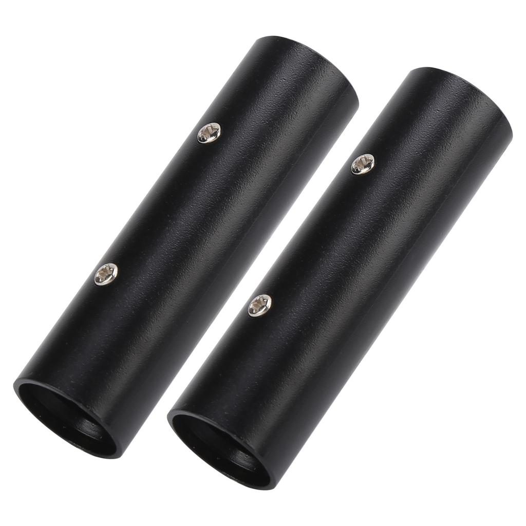 2Pcs Audio Interface Adapter Zinc Alloy Shell XLR Male To Male Microphone Line ConnectorBlack