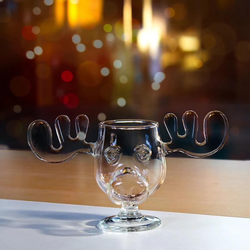 

Бокал для вина Кружка с оленем Бокалы для коктейлей Чашки из прозрачного стекла с высоким содержанием боросиликата для кофе Пивная кружка Эспрессо Виски Алкоголь 200ml