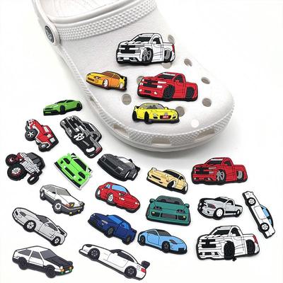 23 Stück Auto-Serie Coole PVC-Schuhanhänger für Schuhdekorationen