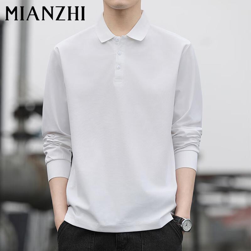 Men s Business Casual Long Sleeve Polo Shirt 3XL
