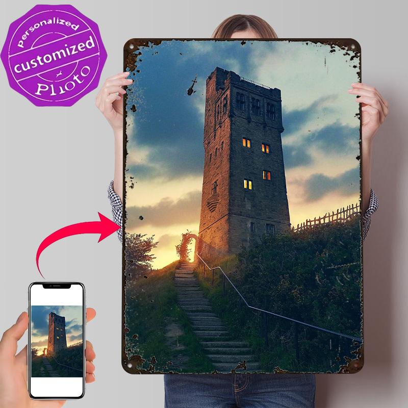 Peaceful Dawn D Printed Texture Poster Personalized Wall Art Retro Metal Tin Signs for Modern Home Decoration Luxury Wand Deko