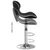 Black Faux Leather Bar Stool