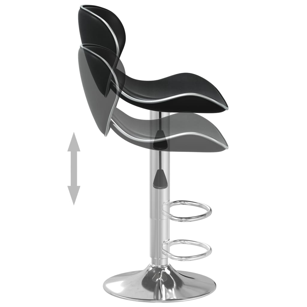 Black Faux Leather Bar Stool