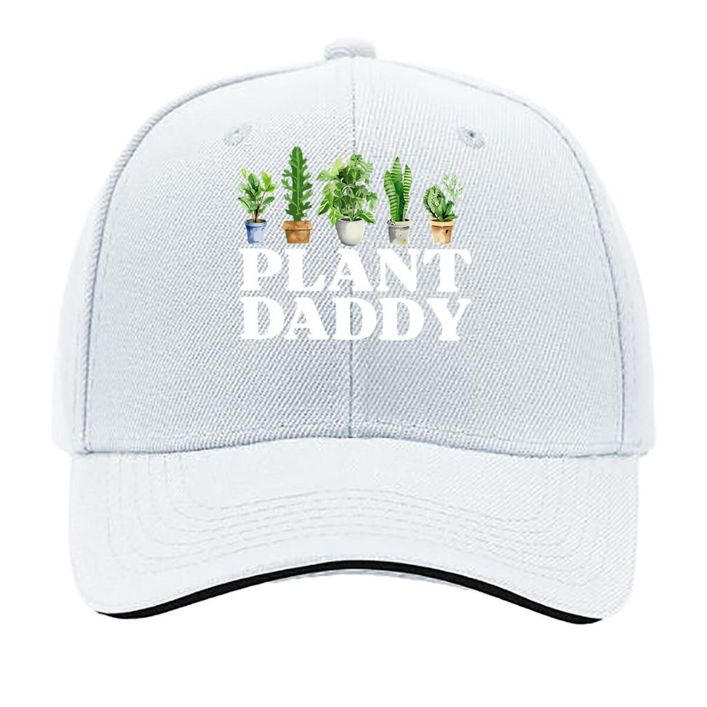 UnisexS Vintage Plant Daddy  Adjustable Hat with Potted Plant Design  PLANT DADDY Text  Distresse Sandwich Baseball Cap