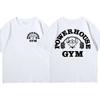 2024 Powerhouse Gym Print T-shirt Men Women Running Bodybuilding Oversized Short Sleeve Tee Summer Cotton T Shirts Clothes Tops