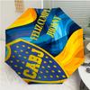 Club Atlético Boca Juniors Print Automatic Umbrella, 8 Rib Iron Frame, Plastic Handle, Suitable for Outdoor Travel &Daily , Ideal Gift