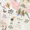 New Floral English Birthday Card with Creative Handwritten Wishes and Envelope
