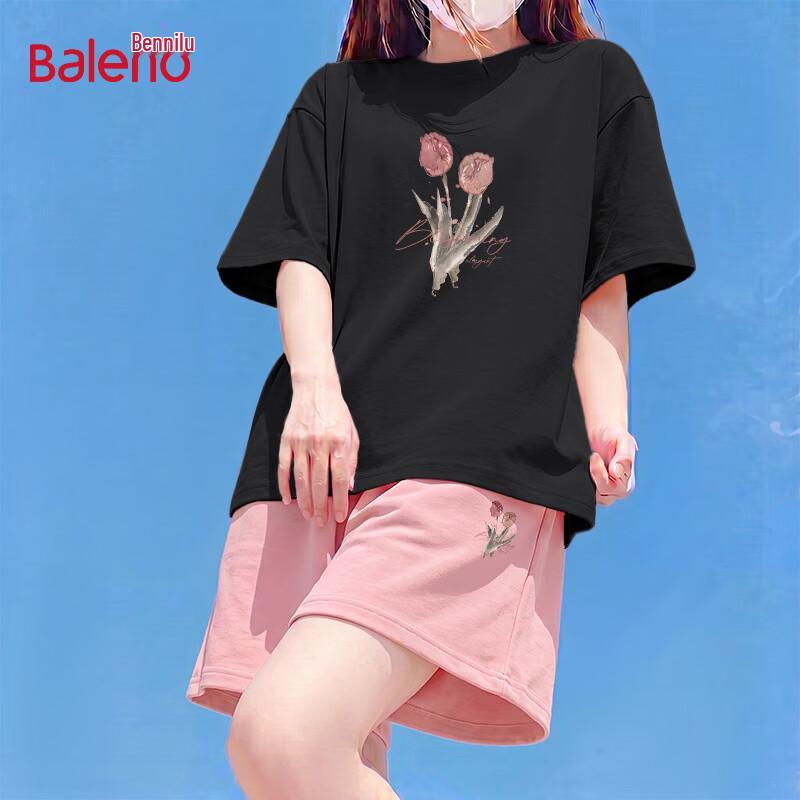 Baleno Women s Pure Cotton T-Shirt & Capris Set S