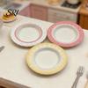 Refrigerator Magnet Decoration Multifunctional Resin Ornaments Miniature Tray Pinch Base Simulated Food Toy Decor Durable Macaron Gradient Color