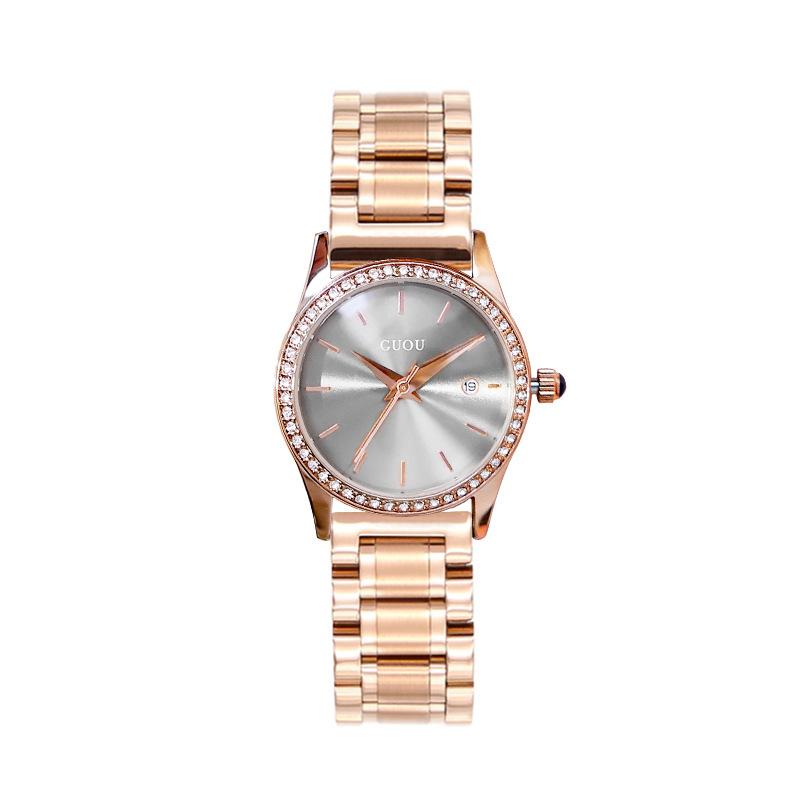 

Новые женские часы Diamond Fashion Temperament стальной браслет часы водонепроницаемые кварцевые часы