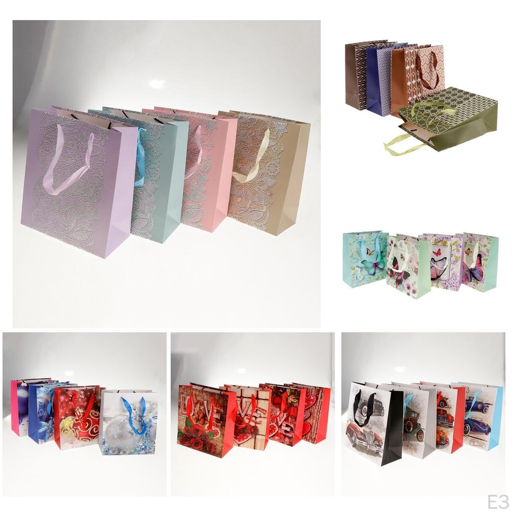 12 Pack Christmas Paper Gift Bags Goody candy pockets Birthday Wedding Party Supplies