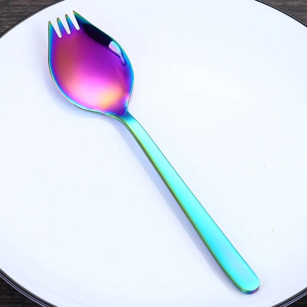 304 Stainless Steel Salad Spoon Fork Spoon Set Spoon Gift Fork Fruit Fork Soup Spoon Western Food Fork Spoon Children's Spoon