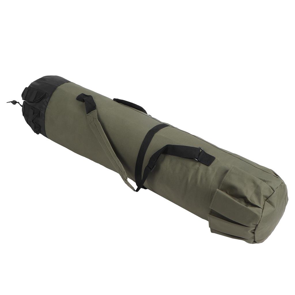 MultiPurpose Fishing Bag Adjustable Folding Fishing Rod Pole Reel Lures Storage Case(Military Green