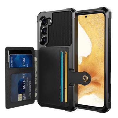 For Samsung S23 Ultra Anti -Shock Business Card Holder Cover Case For Samsung Galaxy S23 Ultra S 23 Plus S23ulta Non -Slip Coque