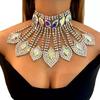 European And American Necklaces, Exaggerated Ab Rhinestone Neck Chains, Banquet Party Accessories, Necklaces, Neck Accessories, Gifts