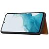 For Samsung Galaxy S25 Case Calf Texture Card Holder PU Leather + TPU Kicsktand Phone Cover