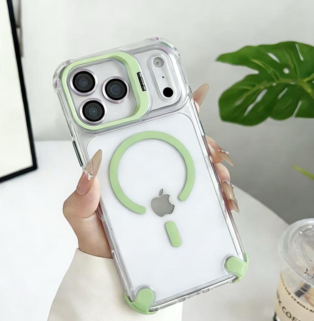 Four-corner airbag anti-drop, suitable for iPhone18ProMax lens holder, mobile phone case, Apple 16 magnetic protective case.