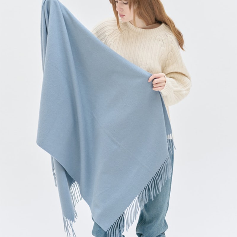 

NILBY P 24WN cashmere shawl muffler [3colors] charcoal