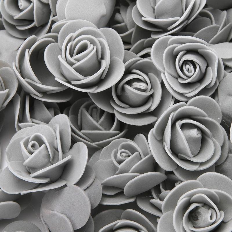 50/100/200 Pieces Teddy Bear of Roses 3cm Foam Wedding Decorative Christmas Decor for Home Diy Gifts Box Artificial Flowers