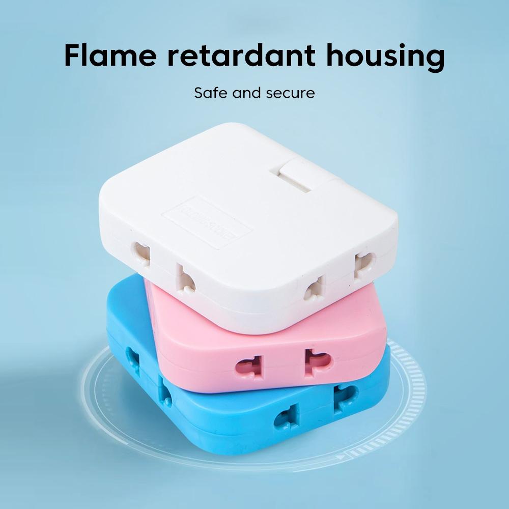 180 Degree Rotatable Socket 3-in-1 EU Plug Converter Travel EU Extension Plug Multi-Plug Slim Wireless Outlet Adapter Sockets