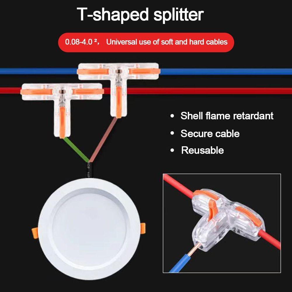 Universal Compact Quick Terminal Block T Type Compact Splice Electrical Connectors  Electrical