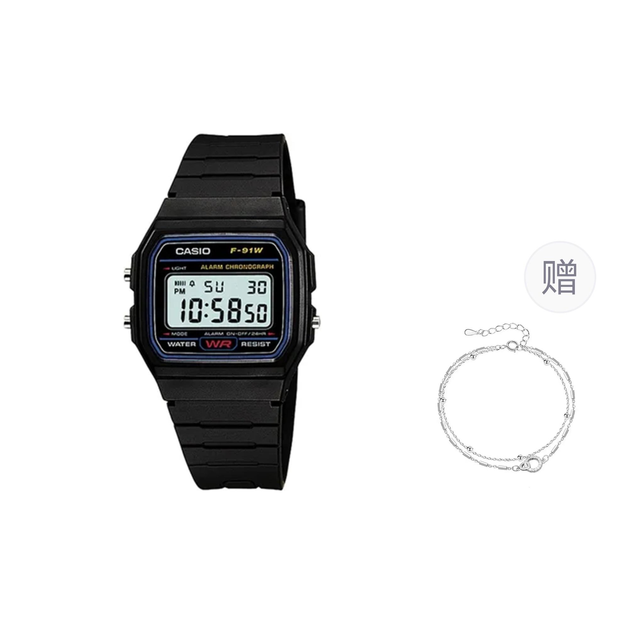 CASIO Women s Gray Watch F-91W-1 Black
