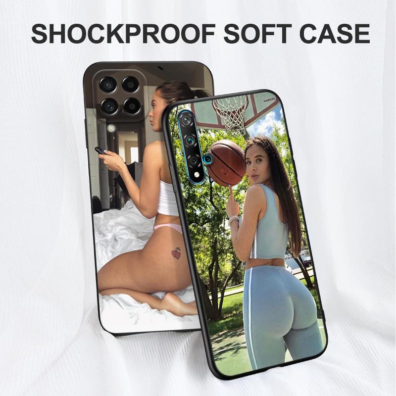 Black tpu Case For Honor 8a Prime 8s 9 10X Lite 9A 9C 9X Premium Pro 9S Case Cover Lana Rhoades Sexy Girl