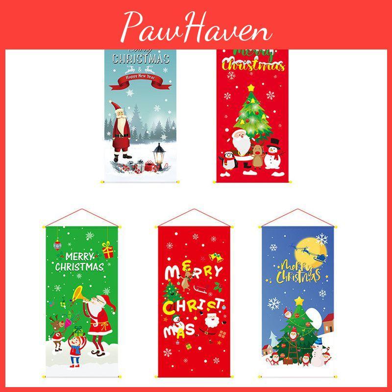 Christmas Merry Hanging Flag Decor Xmas Home Outdoor Party Window Decoration