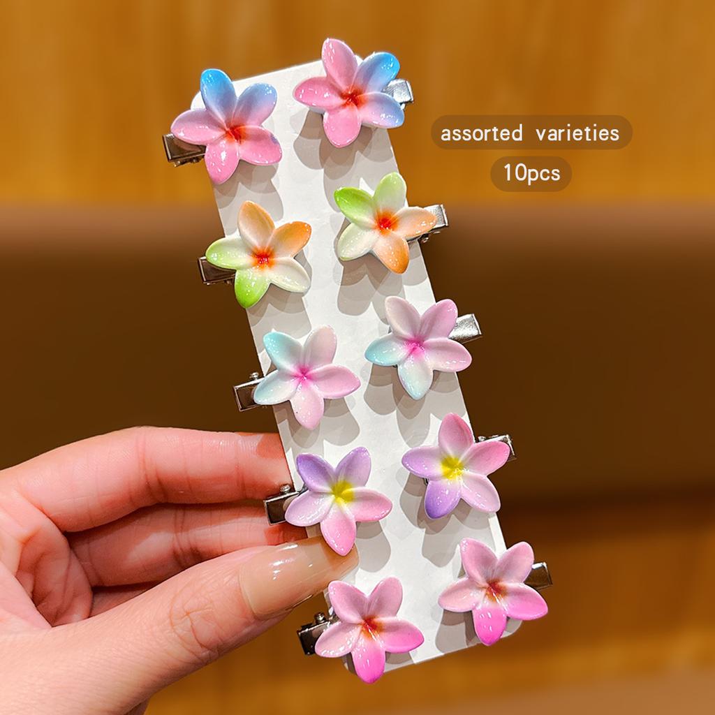 10 kolorowych losowych słodkich kwiatowych spinek do włosów odpowiednich do codziennego użytku jako akcesoria do włosów