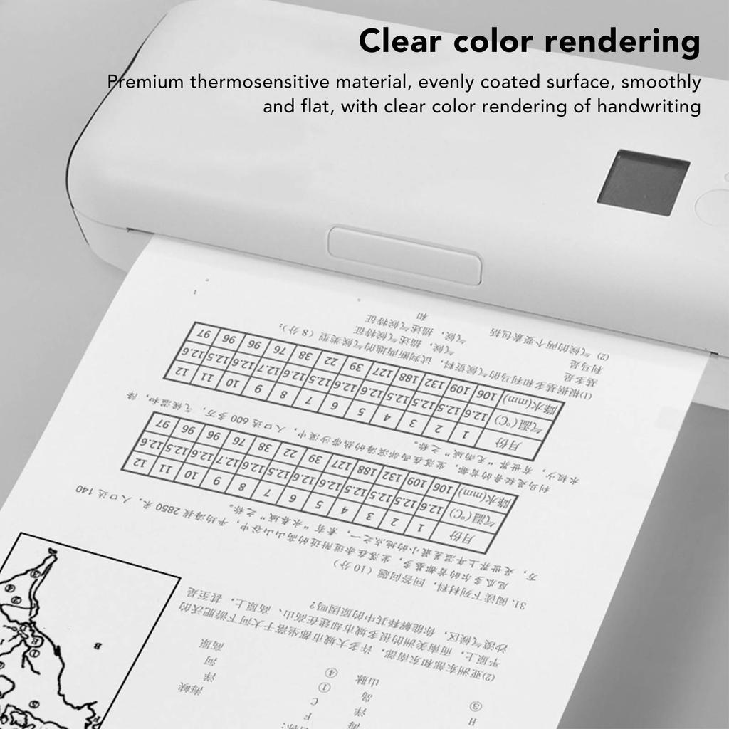 1 Roll 50 Sheets A4 Thermal Printer Paper 210x297mm Anti Fading Inkless Printing Paper for School Office