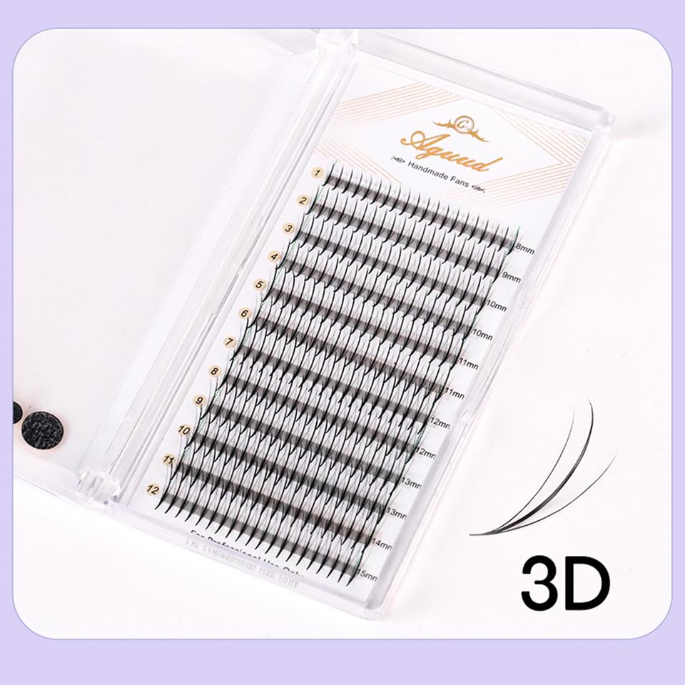 AGUUD Wispy Premade Fans Lash Extension 3D 5D 7D 9D Pointy Base Russian Volume Lash Extension Promade Spike Fans Cluster Eyelash
