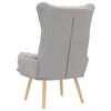 Armchair Cloud Grey Fabric and Plywood