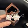 Cartoon Flocking 3D Hello Kitty Pendant Keychain Kawaii Phone Chain Pendant Backpack Hanging Decoration Accessories Gifts