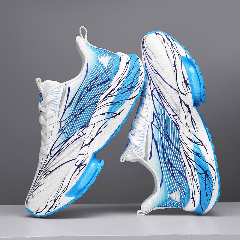 Marathon Running Shoes Women Men Road Jogging Air Cushioning Sports Training Shoes Mesh Breathable Light Comfy Sneakers 36-44