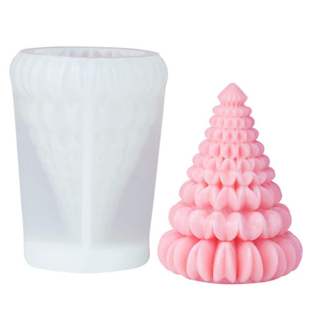 3D Christmas Tree Cake Resin Mold Epoxy Resin Soap Mold Candle Silicone Mold  Handmade