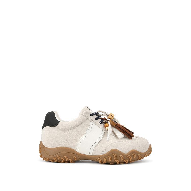 Cowhide~ Grape mother new color, 8cm inner height increase crescent thick-soled mandarin duck shoelaces sports and leisure shoes women's training shoe