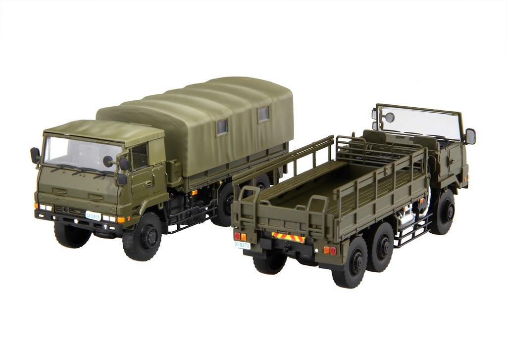 Fujimi Model Military Series 22 Japan Ground Force 3 Truck Plastic Model ML22 1/72 No. Self-Defense 1/2t (2-Car Set)