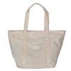 Spacious Nylon Canvas Tote Bag For Women Stylish Commuter Handheld Bag In Black And Cream