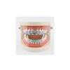 Electroplate Hip Hop False Teeth Set Reusable Unfading Halloween Festival Teeth Decoration Brace