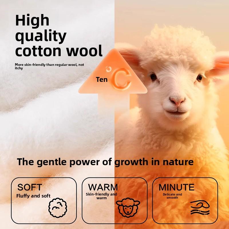 Women's Long-sleeved Wool Socks for Winter Warmth, Not Bulky, Anti-slip and Slimming. Winter Socks