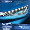 TPU Car Headlight Protective Film For BYD Atto 2 Atto 3 Yuan 2022-2026 Transport & Smoke Anti-Scratch Auto External Accessories.